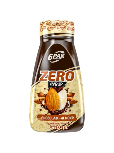 Syrop bez dodatku cukru 6PAK Syrop Zero kalorii 500ml Chocolate-Almond w sklepie Pakuj ZDROWIE Gdańsk Wrzeszcz