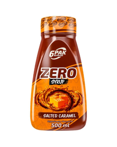 Syrop bez dodatku cukru 6PAK Syrop Zero kalorii 500ml Salted Caramel w sklepie Pakuj ZDROWIE Gdańsk Wrzeszcz