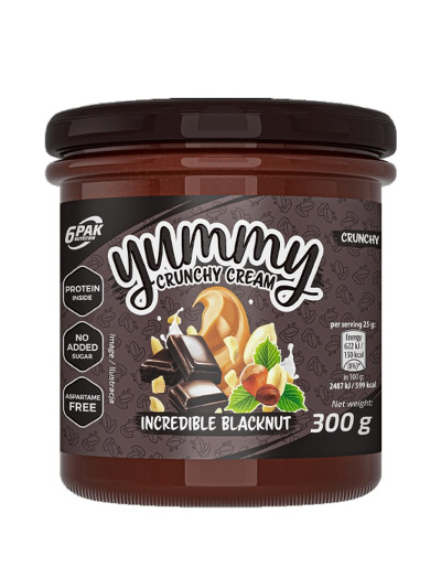 6PAK Yummy Crunchy Cream 300 g Incredible Blacknut