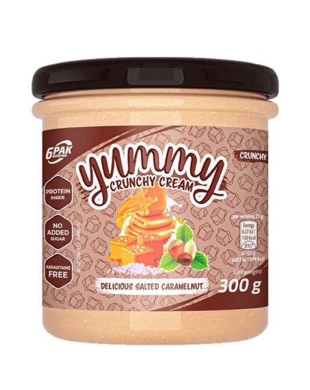 6PAK Yummy Crunchy Cream 300 g Delicious Salted Caramelnut - 1