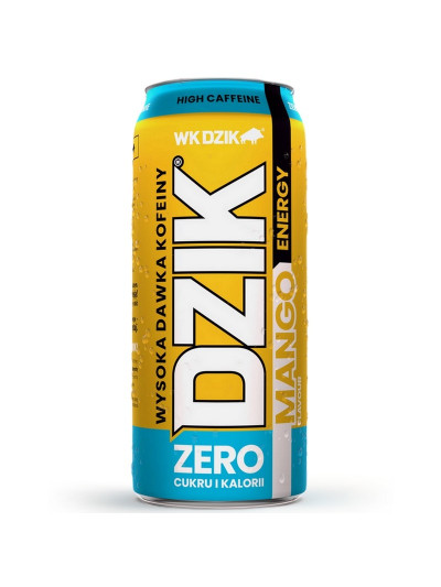 Napój energetyczny WK Dzik DZIK® Energy Zero kalorii 500ml mango w sklepie Pakuj ZDROWIE Gdańsk Wrzeszcz