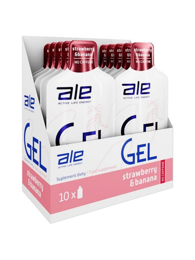 Żele Energetyczne ALE Active Energy Gel BOX 10x 55,5 g strawberry & banana w sklepie Pakuj ZDROWIE Gdańsk Wrzeszcz
