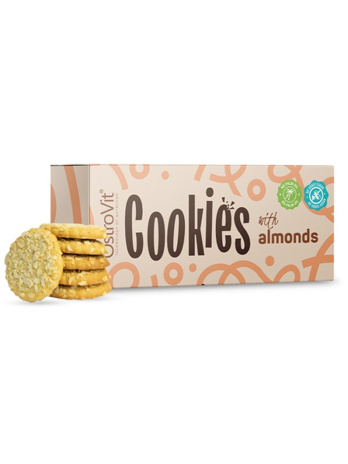 Ciasteczka z migdałami OSTROVIT Cookies 130 g with almonds w sklepie Pakuj ZDROWIE Gdańsk Wrzeszcz