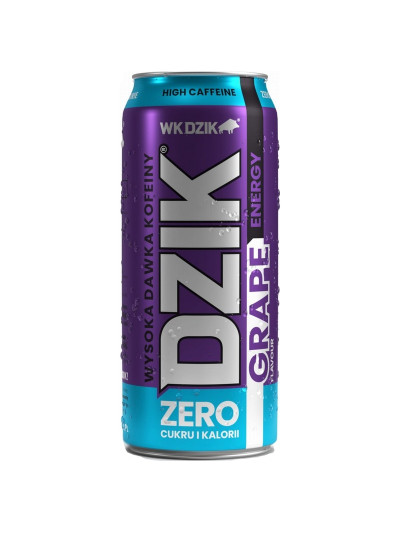 WK DZIK® Energy Zero cukru i kalorii 500 ml grape