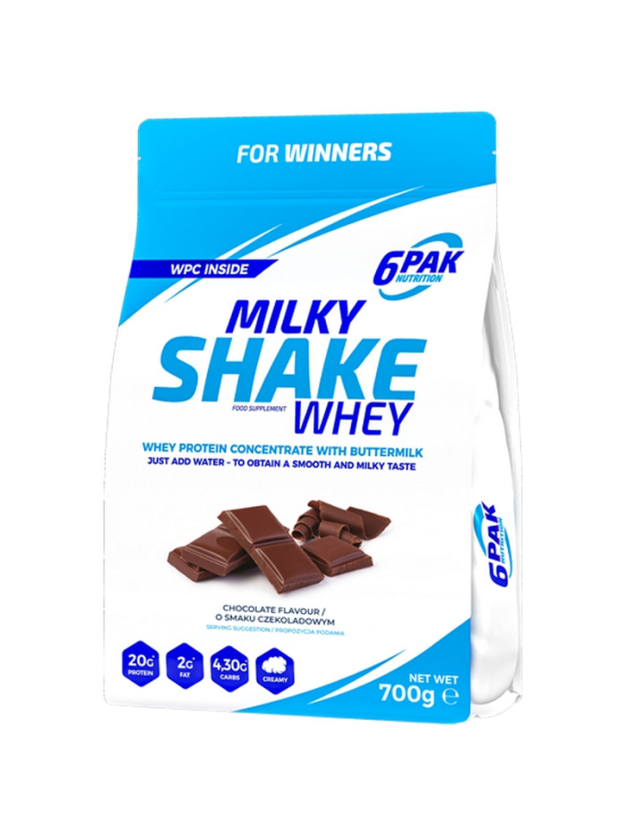 Białko 6PAK Milky Shake Whey 700g czekolada w sklepie Pakuj ZDROWIE Gdańsk Wrzeszcz