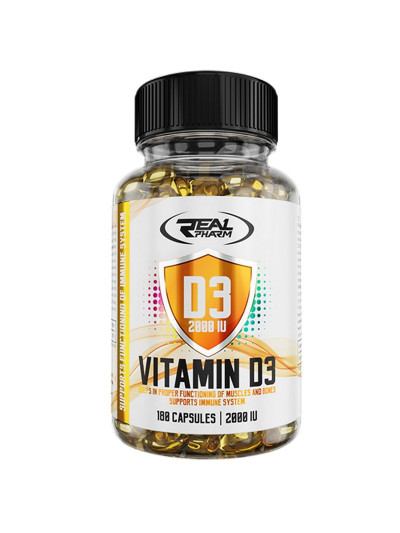 Real Pharm Vitamin D3 2000IU 180kaps