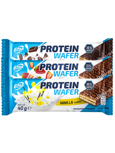 Wafelek proteinowy 6PAK Protein Wafer 40g mix smaków w sklepie Pakuj ZDROWIE Gdańsk Wrzeszcz