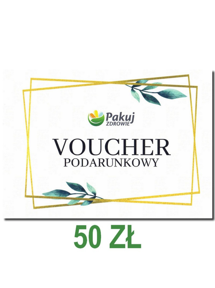 Voucher podarunkowy 50zł Pakuj ZDROWIE w sklepie z odżywkami i suplementami diety w Gdańsku Wrzeszcz!