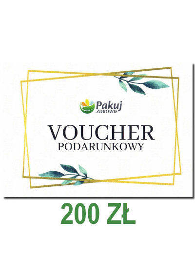 Voucher podarunkowy 200zł Pakuj ZDROWIE w sklepie z odżywkami i suplementami diety w Gdańsku Wrzeszcz!